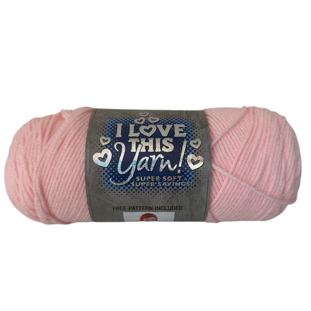 Hobby Lobby I Love This Yarn Soft Pink 102 Acrylic 7oz 355 Yards
